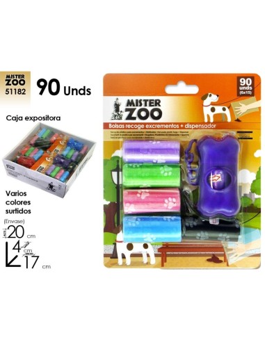 BOLSA RECOGE EXCREMENTOS + DISPENSADOR PARA COLGAR