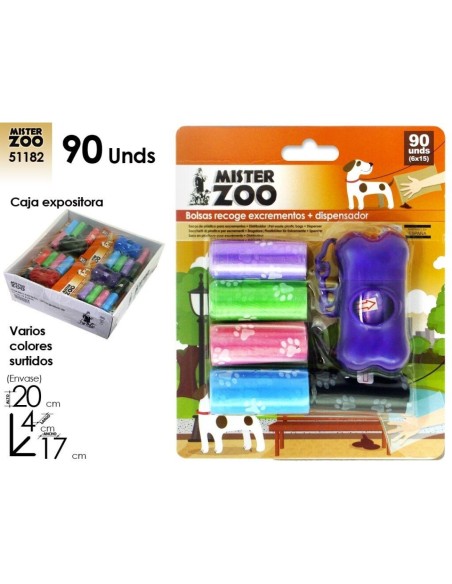 BOLSA RECOGE EXCREMENTOS + DISPENSADOR PARA COLGAR