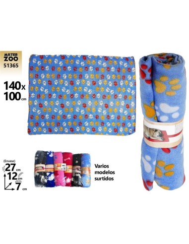 MANTA MASCOTAS 100X140CM