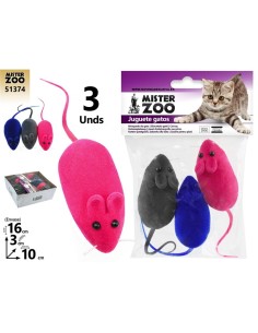 JUGUETE GATO RATON X3
