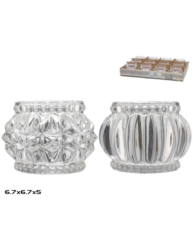 PORTAVELAS CRISTAL LUCENA 6,7X5CM