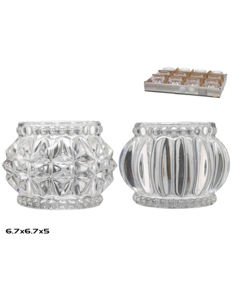 PORTAVELAS CRISTAL LUCENA 6,7X5CM