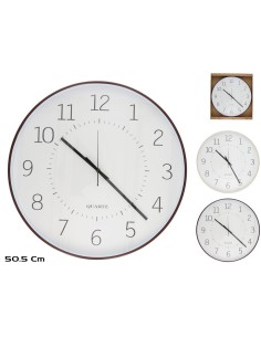 RELOJ PARED EFECTO MADERA RO 50,5CM 2 SURT.