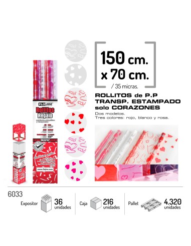 ROLLO P.P. ESPECIAL CORAZONES 150X70 CM