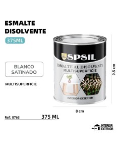 ESMALTE 375ML BLANCO SATINADO 345G
