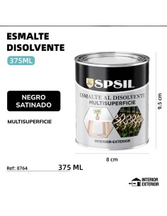 ESMALTE 375ML NEGRO SATINADO