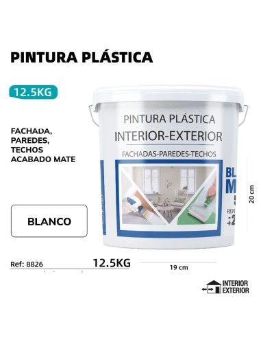 PINTURA BLANCA MATE 8 L .
