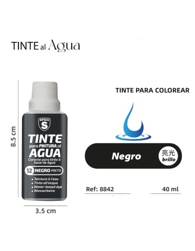 COLORANTE AL AGUA NEGRO 40ML