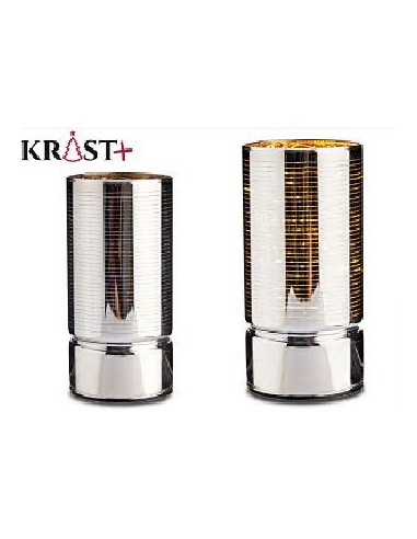 FAROL RAYADO DECORATIVO LED 18CM PLATA