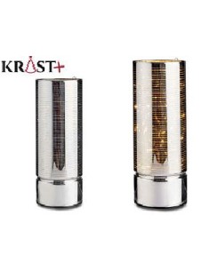 FAROL RAYADO DECORATIVO LED 23CM PLATA