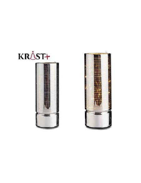 FAROL RAYADO DECORATIVO LED 23CM PLATA