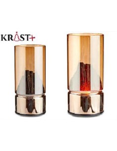 FAROL LED VOLCANICO 19CM ORO