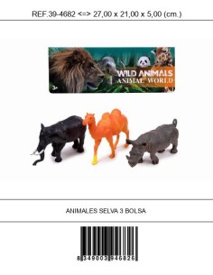 ANIMALES SELVA 3 BOLSA