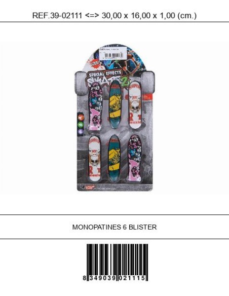 MONOPATINES 6 BLISTER