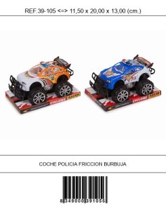 COCHE POLICIA FRICCION BURBUJA