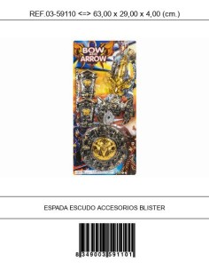 ESPADA ESCUDO ACCESORIOS BLISTER