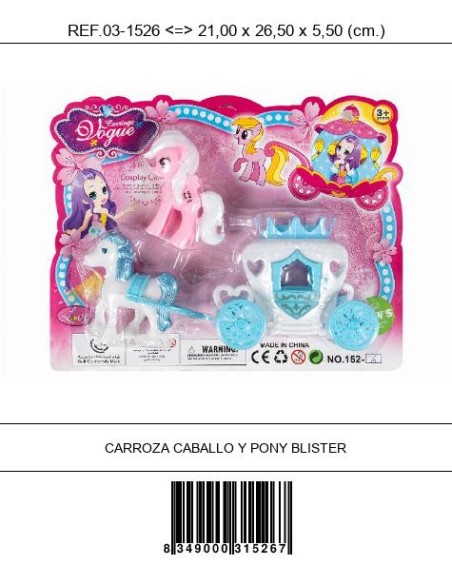 CARROZA CABALLO Y PONY BLISTER