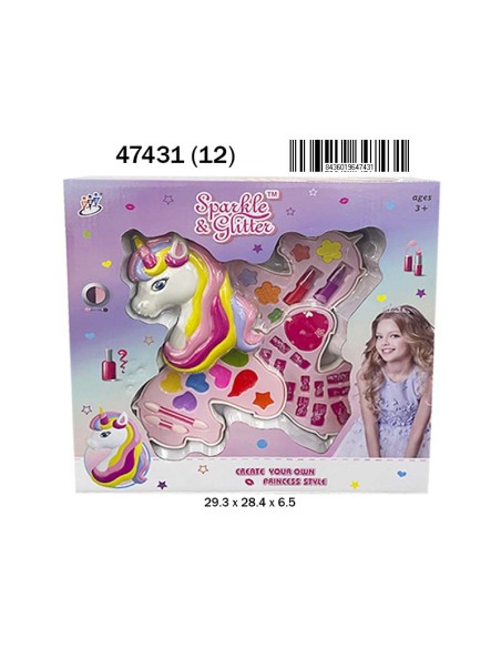 CAJA MAQUILLAJE UNICORNIO 3 PISOS (12)(12)