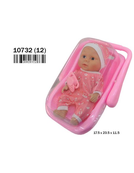 PORTABEBE C/ MUÑECO 3 SURTIDOS (12)(12)