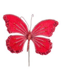 MARIPOSA POLIESTER ROJO 22 X 17 X 15 CM