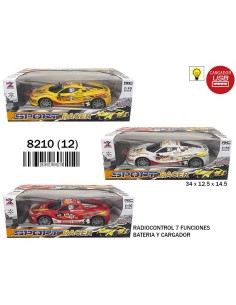 CAJA COCHE RALLY R/C B/CARGADOR USB 3 COLORES SURTIDOS C/LUZ (12)(12)