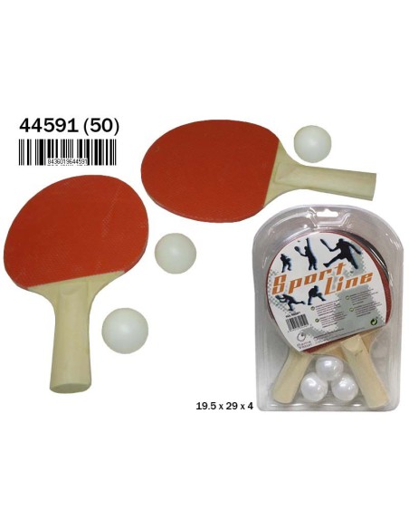 DOBLE BLISTER RAQUETAS PING-PONG 3 PELOTAS (50)(50)
