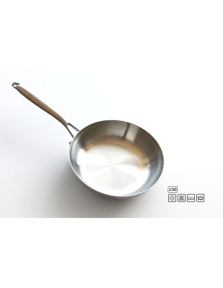 SARTEN ACERO INOXIDABLE ETERNA 30CM