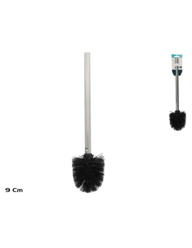 ESCOBILLA WC MANGO METAL 9,5 CM NEGRA
