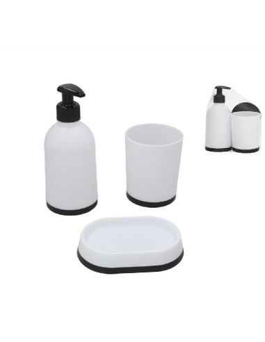 SET 3 ACCESORIOS BAÑO 8X9.5CM BLANCO