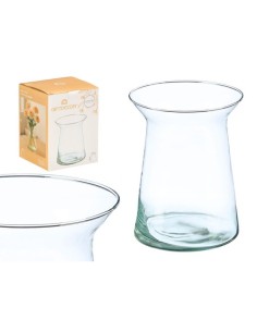 JARRON CRISTAL ANCHO FORMA BOCA ABIERTA 20CM