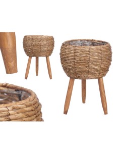 MACETERO OSCURO CON PATAS 36CM