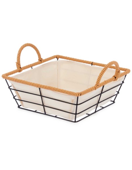 CESTA ASAS METAL CUADRADA