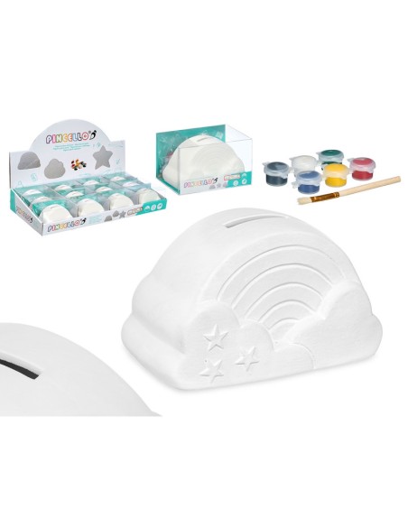 HUCHA PINTAR ARCOIRIS 6 COLORES PINCEL