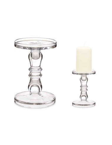 CANDELABRO CRISTAL ANILLO S 19CM