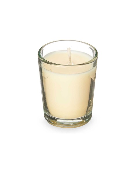 SET 6 VELAS VASO VIDRIO VAINILLA