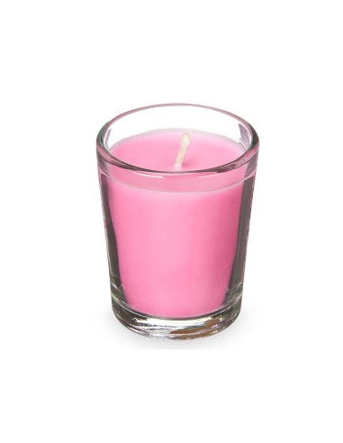 SET 6 VELAS VASO VIDRIO ORQUIDEA