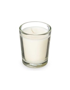 SET 6 VELAS VASO VIDRIO ALGODON
