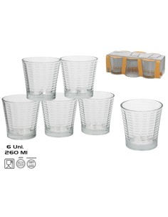 SET 6 VASOS ESQUARE 260 ML