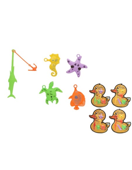 BLISTER PESCA PATO 4 PECES 2 SURT 24X3X15,5 CM
