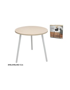 MESA AUXILIAR MDF+METAL C/EFECTO NATURAL DYNE 39X3