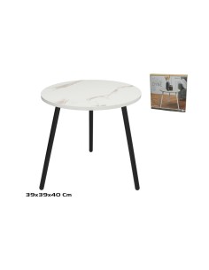 MESA AUXILIAR MDF+METAL C/EFECTO MARMOLEADO DYNE 3