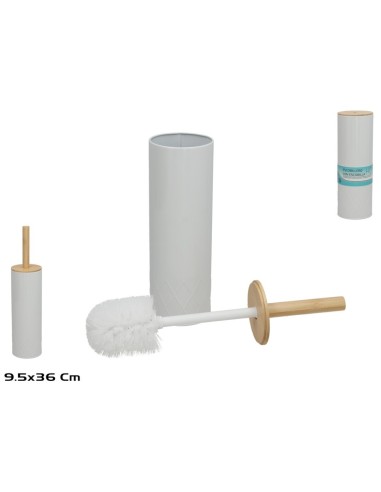 ESCOBILLERO C/ESCOBILLA HOLD 36X9.5CM BLANCO