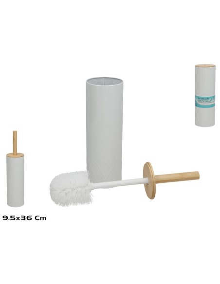 ESCOBILLERO C/ESCOBILLA HOLD 36X9.5CM BLANCO