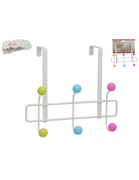 PERCHA PUERTA C/6 GANCHOS VERA BLANCO