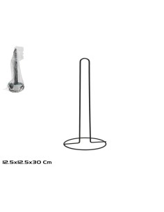 PORTAROLLOS METAL CARMEN 12.5X30CM NEGRO