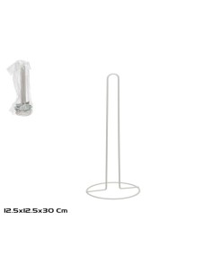 PORTAROLLOS METAL CARMEN 12.5X30CM BLANCO