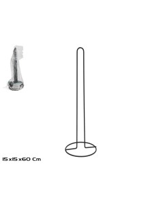 PORTAROLLOS METAL CARMEN 15X60CM NEGRO