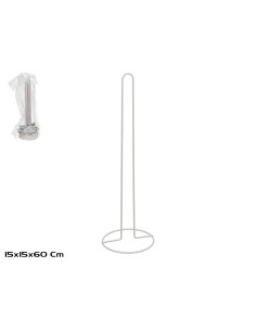 PORTAROLLOS METAL CARMEN 15X60CM BLANCO
