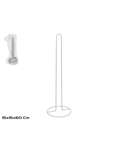 PORTAROLLOS METAL CARMEN 15X60CM BLANCO