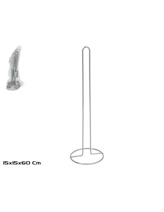 PORTAROLLOS METAL CARMEN 15X60CM PLATA